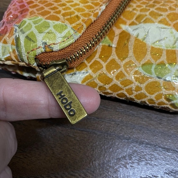 HOBO International Effe Fold Over Clutch Wallet In “Summer Bloom” Snakeskin - Picture 8 of 11